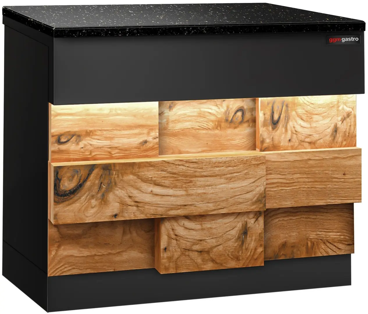Кассовый прилавок GGM Gastro Toronto KATE90D (Black/Natural)