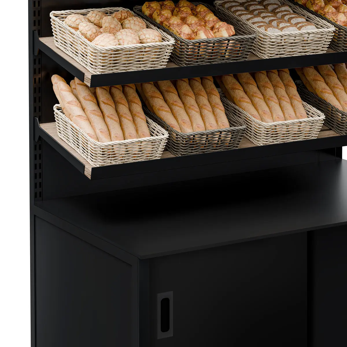 Нейтральная витрина GGM Gastro Madrid BRK1200 (Black) - 7