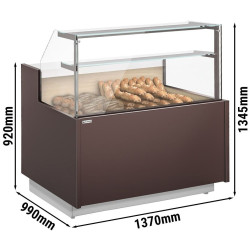 Нейтральная витрина GGM Gastro Riga BRI141-M (Brown) Thumb