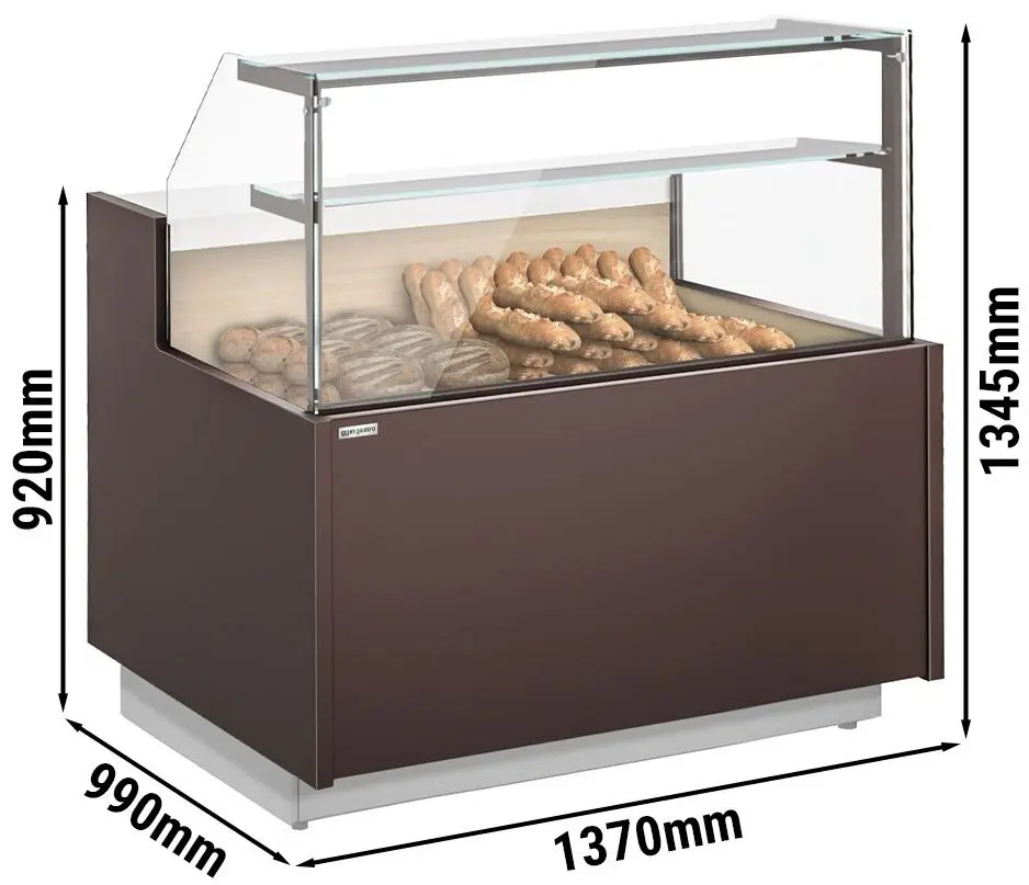 Нейтральная витрина GGM Gastro Riga BRI141-M (Brown) - 2
