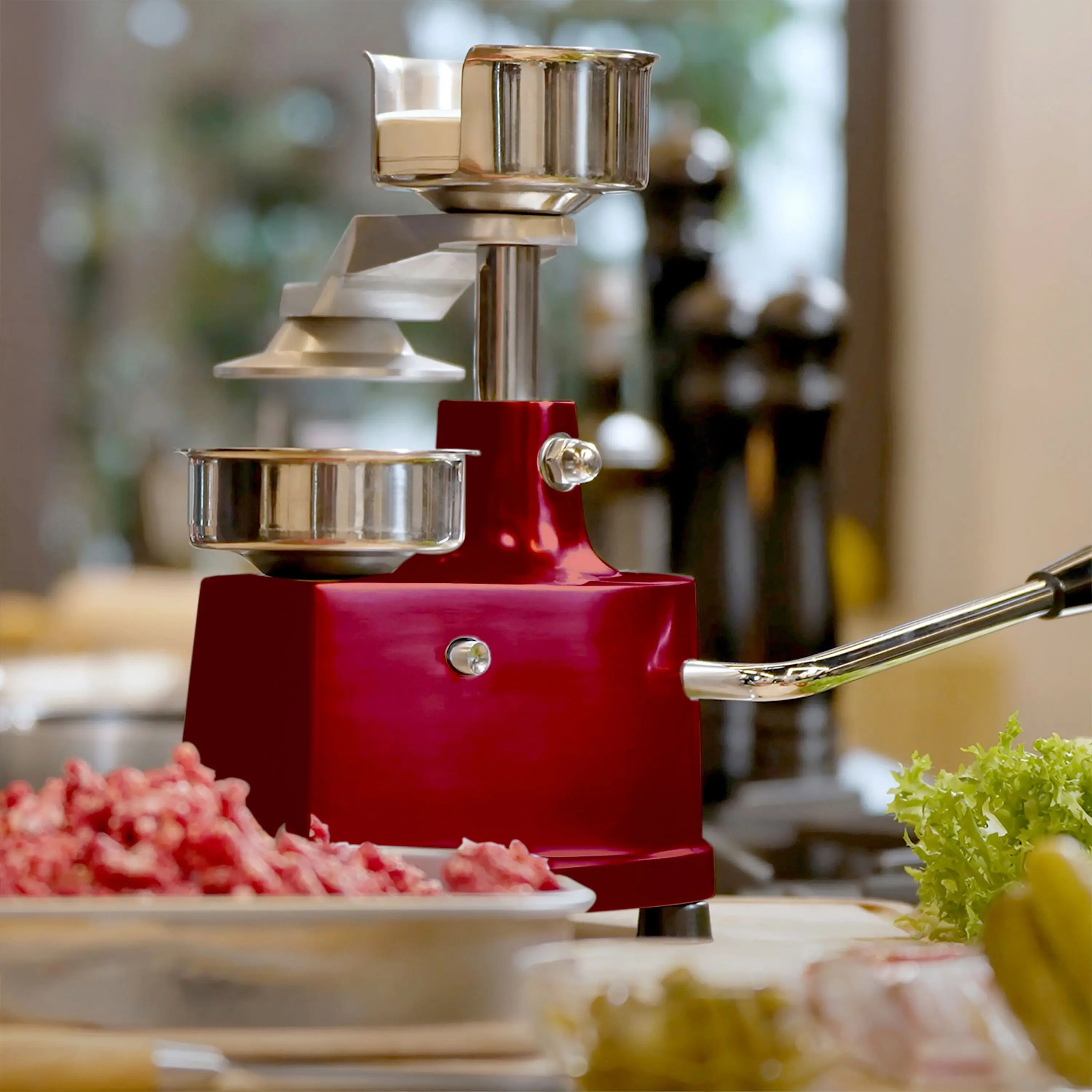 Пресс для гамбургеров GGM Gastro HMH100R (Red) - 9