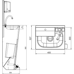 Рукомойник бесконтактный GGM Gastro HWB439 (Inox) Thumb