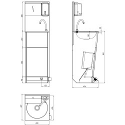 Рукомойник бесконтактный GGM Gastro HWB441 (Inox) Thumb