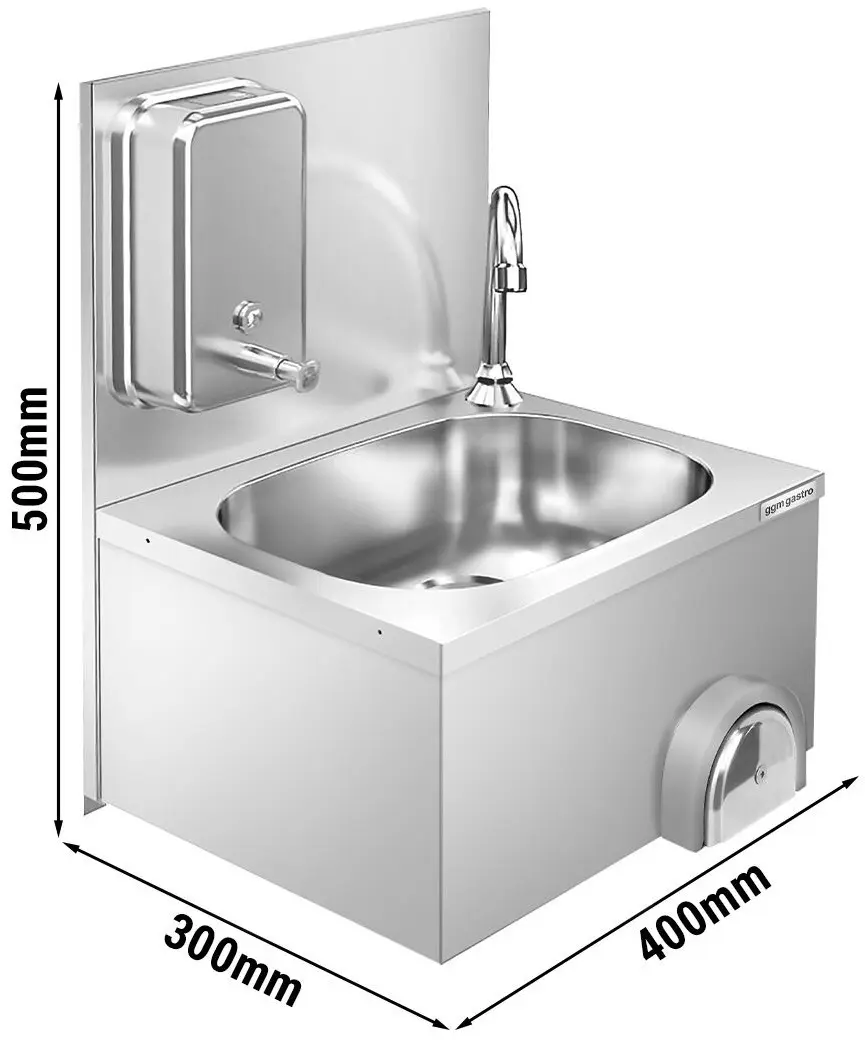Рукомойник бесконтактный GGM Gastro HWBK439 (Inox) - 7