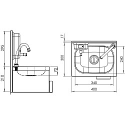 Рукомойник бесконтактный GGM Gastro HWBK439 (Inox) Thumb