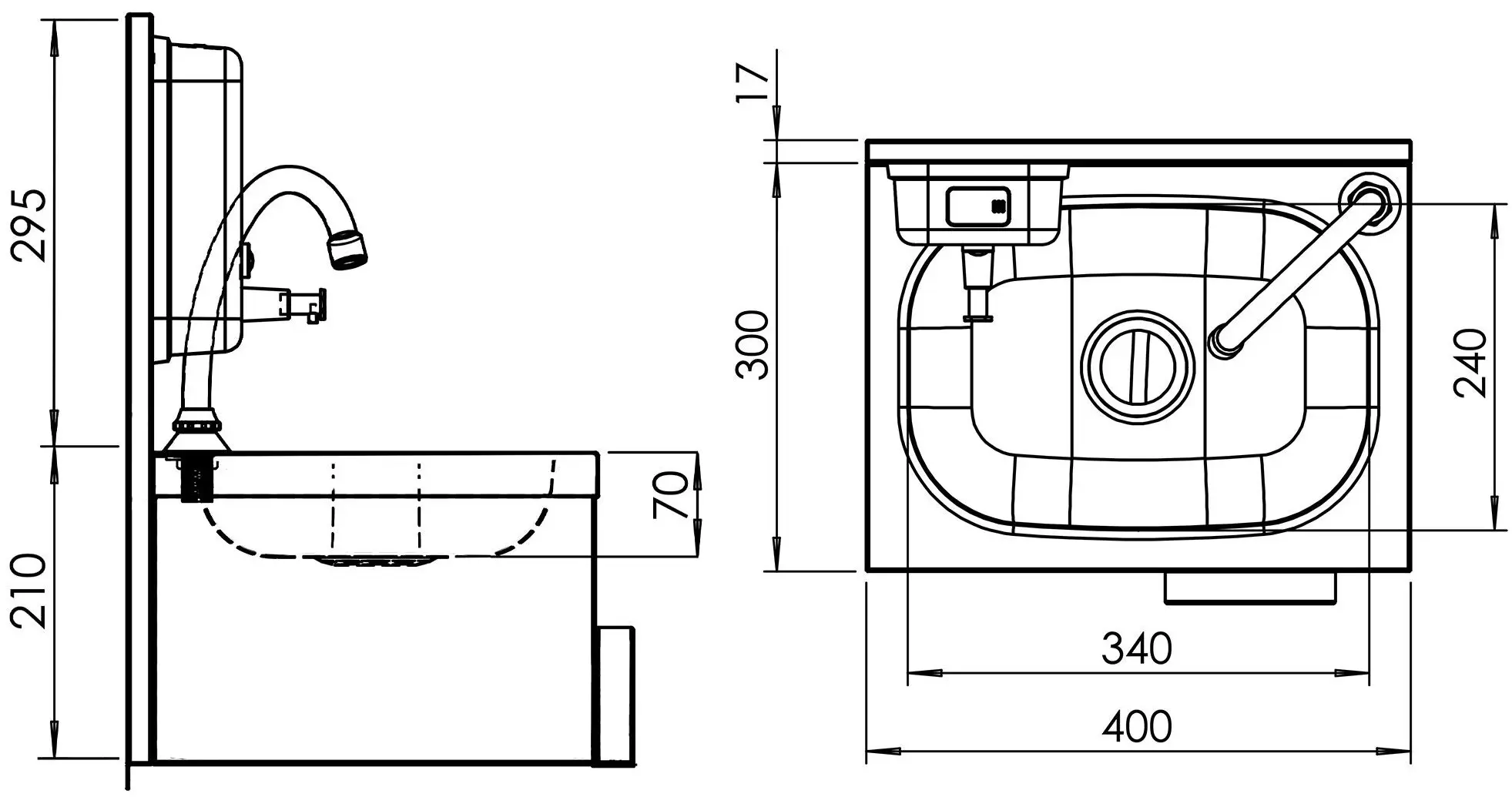 Рукомойник бесконтактный GGM Gastro HWBK439 (Inox) - 8