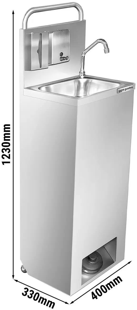 Рукомойник бесконтактный GGM Gastro HWBP4312PS (Inox) - 5