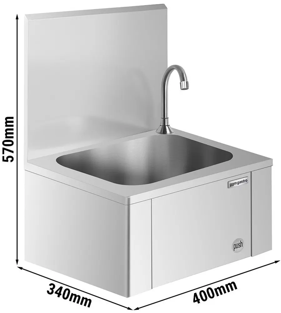 Рукомойник бесконтактный GGM Gastro HWBS43K (Inox) - 10