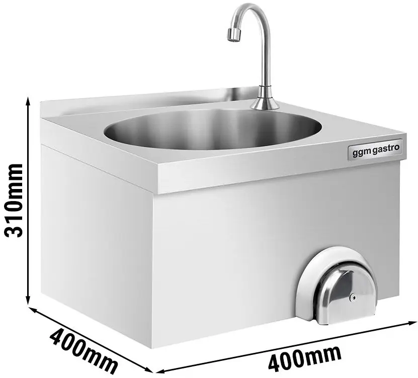 Рукомойник бесконтактный GGM Gastro HWBS44K (Inox) - 9