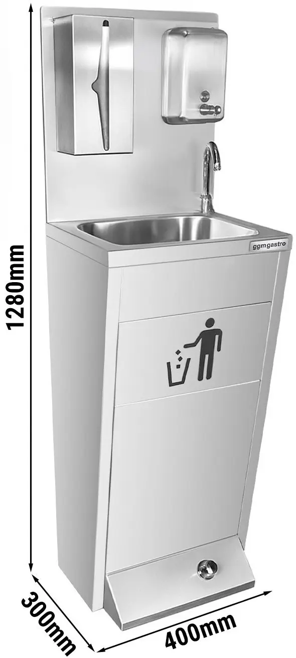 Рукомойник бесконтактный GGM Gastro HWP439 (Inox) - 4