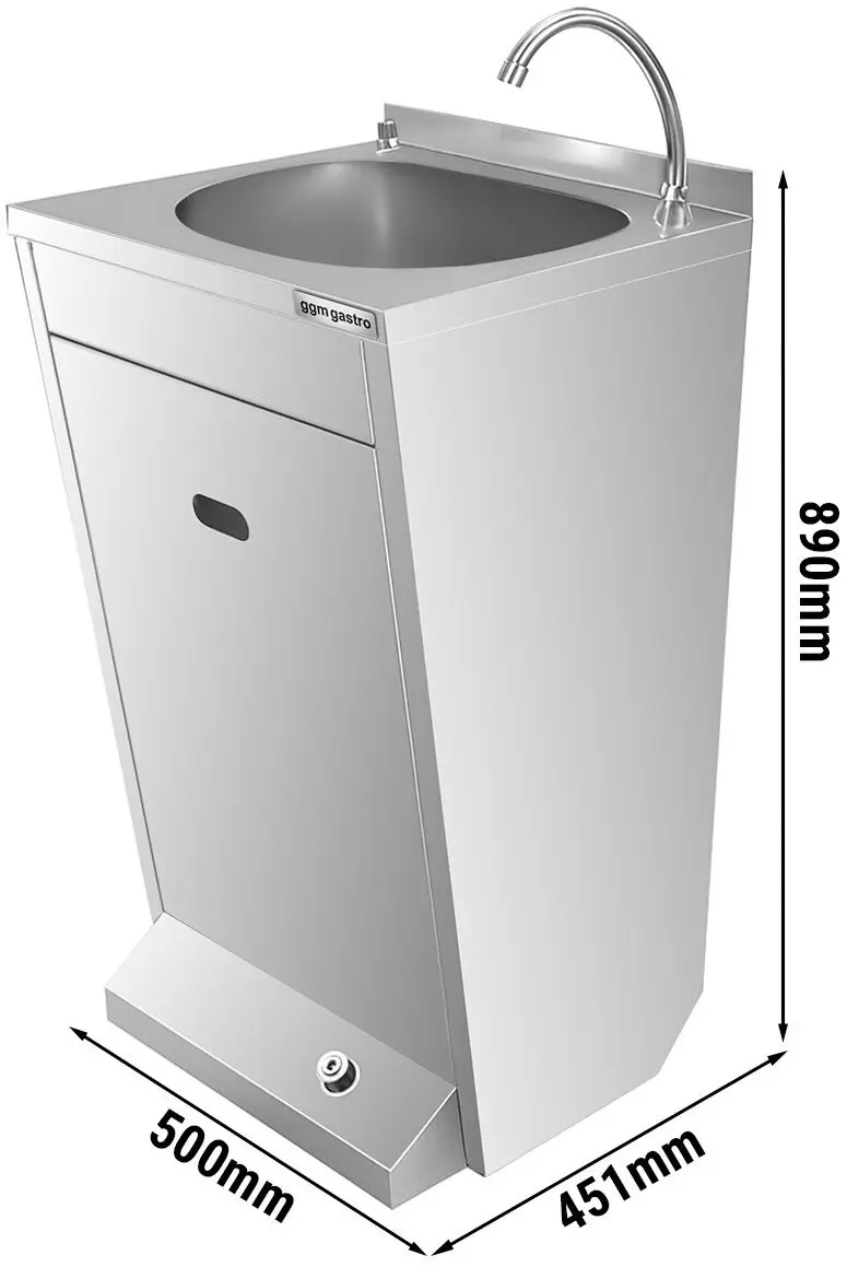 Рукомойник бесконтактный GGM Gastro HWSB431S (Inox) - 4
