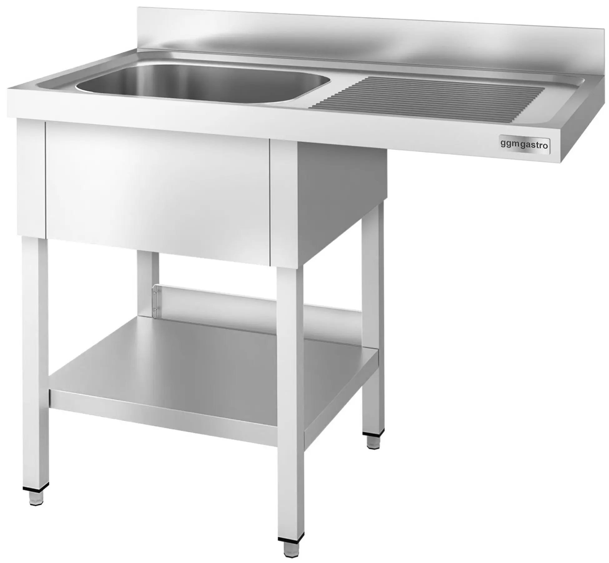 Masa cu chiuveta pentru masina de spalat vase GGM Gastro STK126SBL1 (Inox) - 3