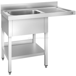 Стол-мойка для посудомоечной машины GGM Gastro STK126SBL1 (Inox)