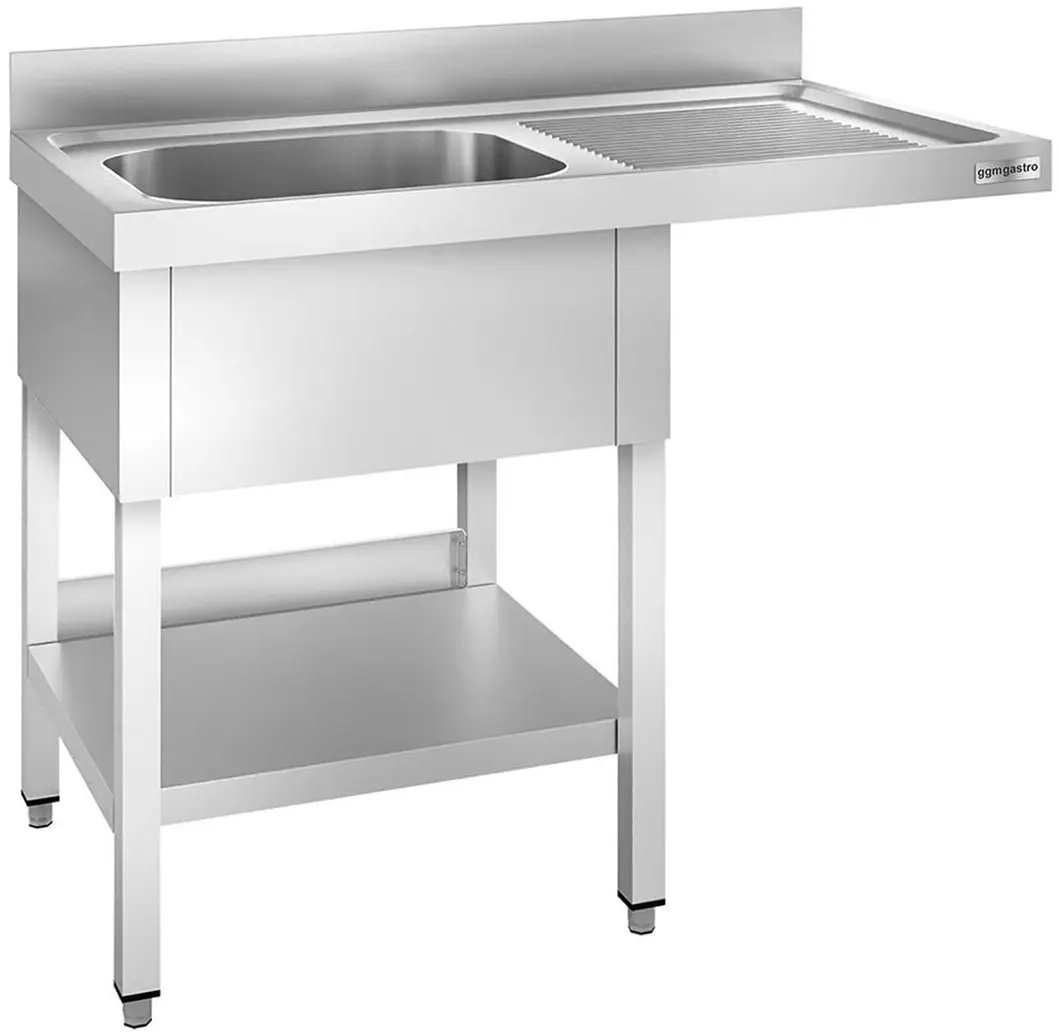 Masa cu chiuveta pentru masina de spalat vase GGM Gastro STK126SBL1 (Inox)