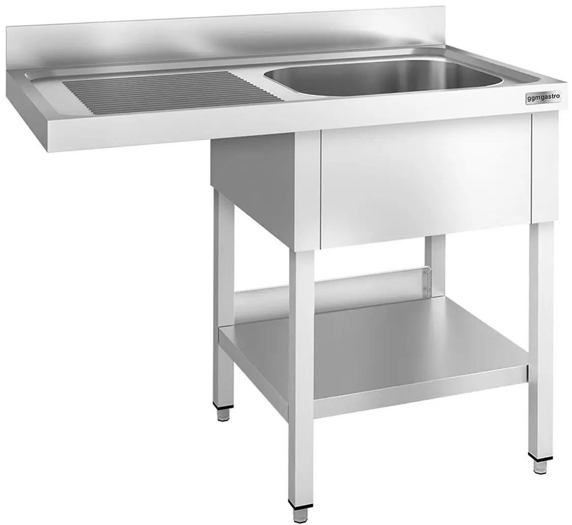 Стол-мойка для посудомоечной машины GGM Gastro STK126SBR1 (Inox)