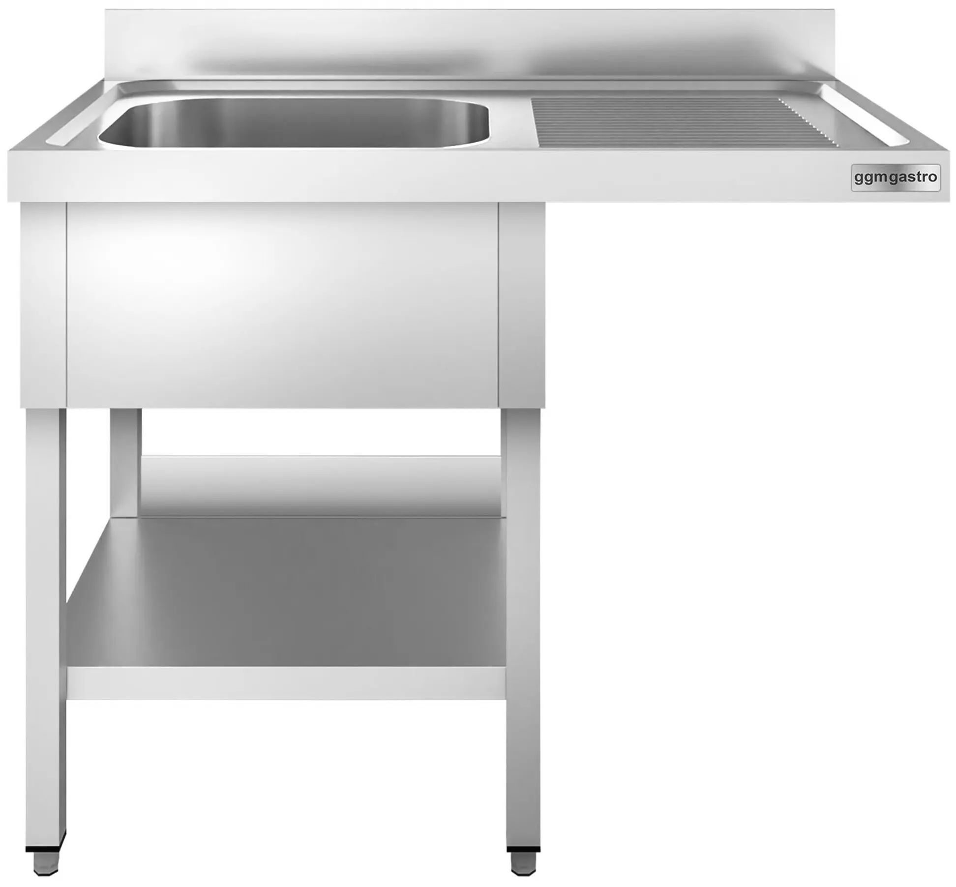 Masa cu chiuveta pentru masina de spalat vase GGM Gastro STK127SBL1 (Inox) - 2