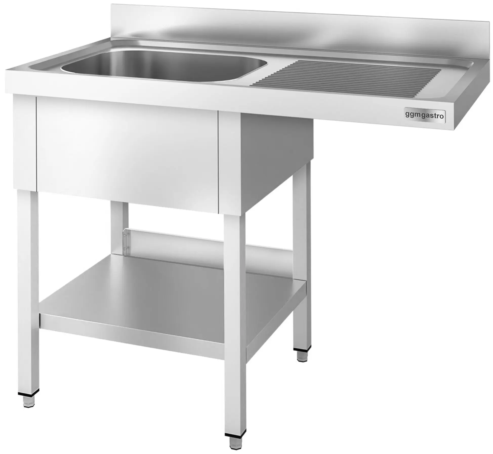 Masa cu chiuveta pentru masina de spalat vase GGM Gastro STK127SBL1 (Inox) - 3
