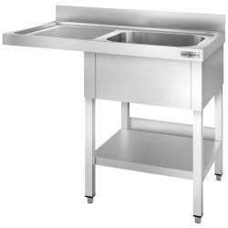 Стол-мойка для посудомоечной машины GGM Gastro STK127SBR1 (Inox) Thumb