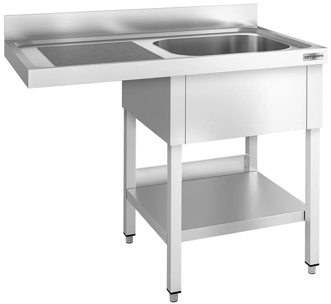 Стол-мойка для посудомоечной машины GGM Gastro STK127SBR1 (Inox)