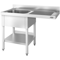 Masa cu chiuveta pentru masina de spalat vase GGM Gastro STK147SBL1 (Inox) Thumb