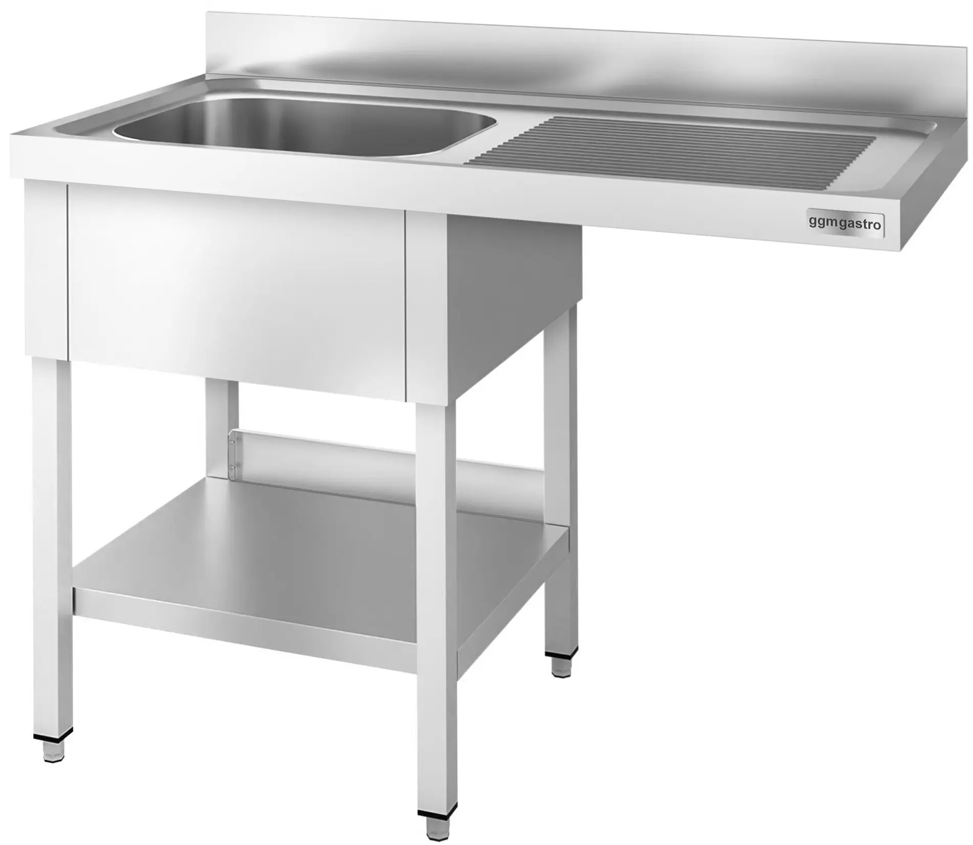 Masa cu chiuveta pentru masina de spalat vase GGM Gastro STK147SBL1 (Inox) - 3