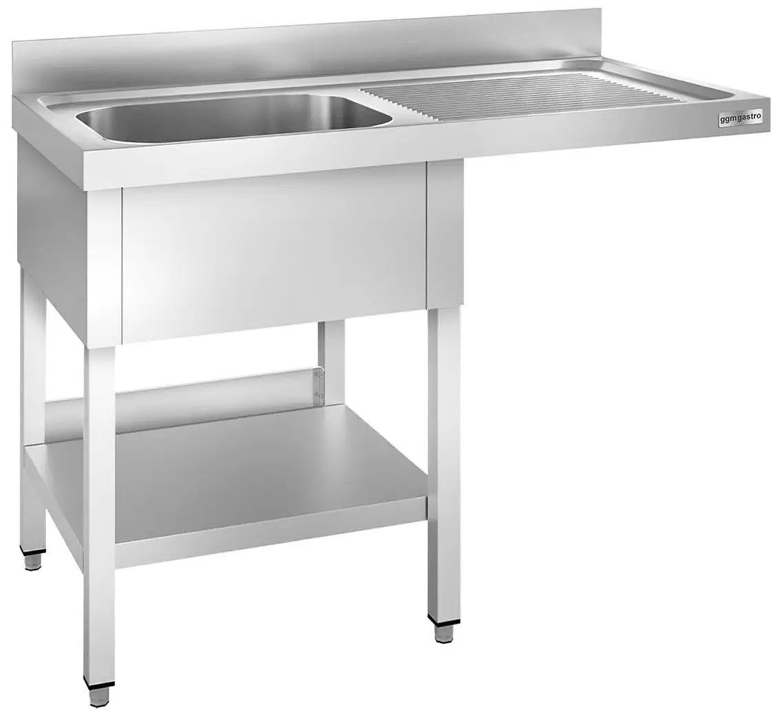 Masa cu chiuveta pentru masina de spalat vase GGM Gastro STK147SBL1 (Inox)