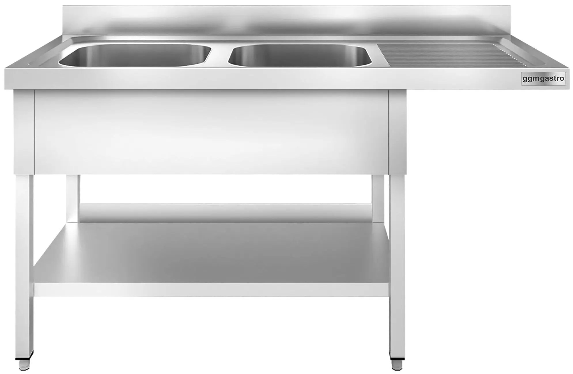 Masa cu chiuveta pentru masina de spalat vase GGM Gastro STK166SBL2 (Inox) - 2