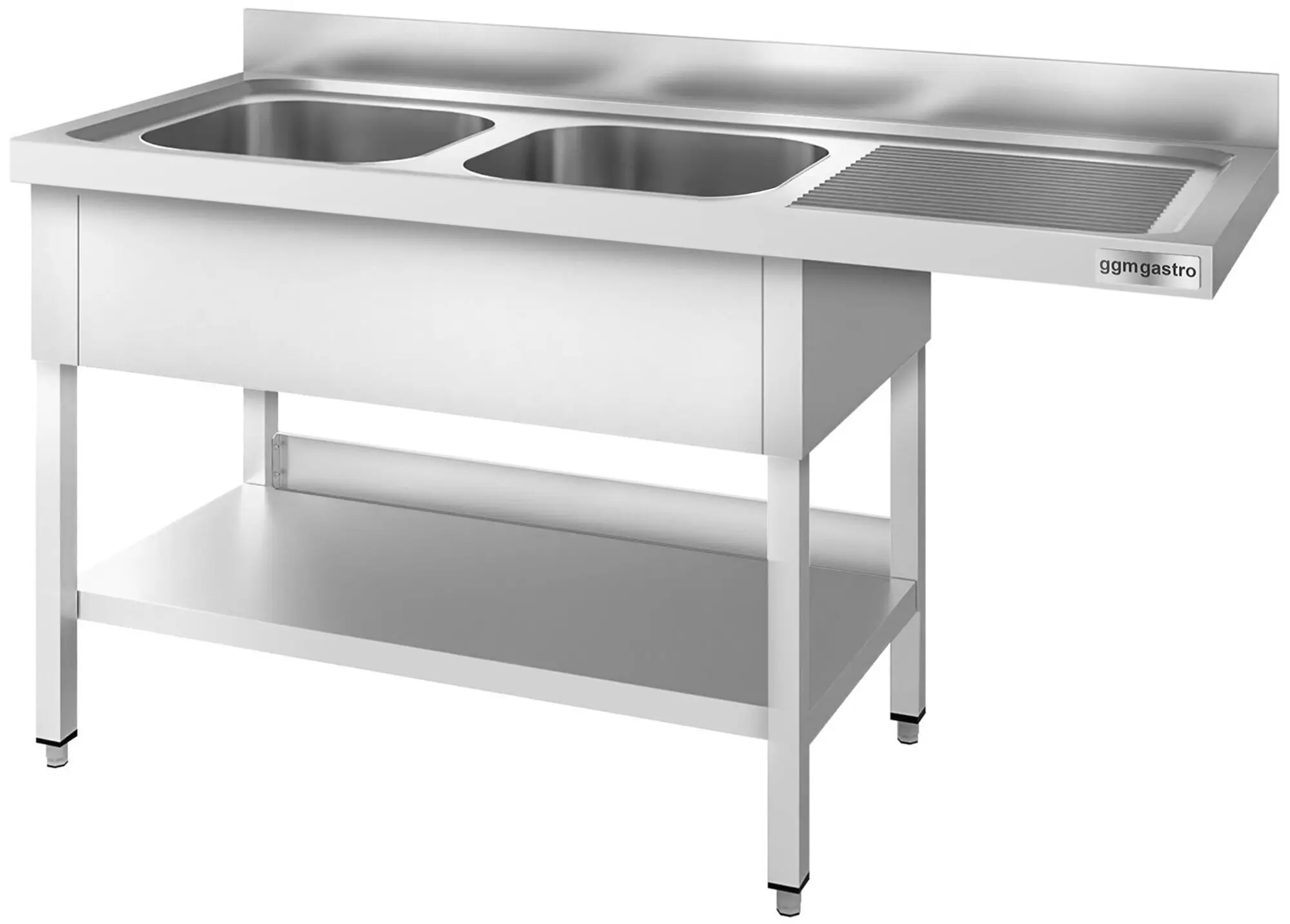 Masa cu chiuveta pentru masina de spalat vase GGM Gastro STK166SBL2 (Inox) - 3