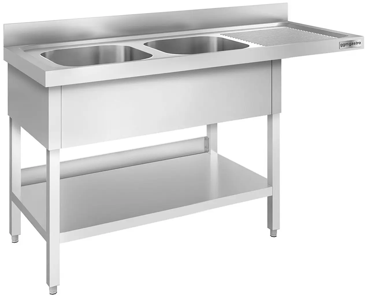 Masa cu chiuveta pentru masina de spalat vase GGM Gastro STK166SBL2 (Inox)