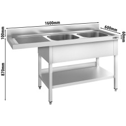 Стол-мойка для посудомоечной машины GGM Gastro STK166SBR2 (Inox) Thumb