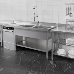 Стол-мойка для посудомоечной машины GGM Gastro STK166SBR2 (Inox) Thumb
