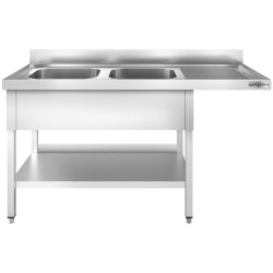 Masa cu chiuveta pentru masina de spalat vase GGM Gastro STK167SBL2 (Inox) Thumb