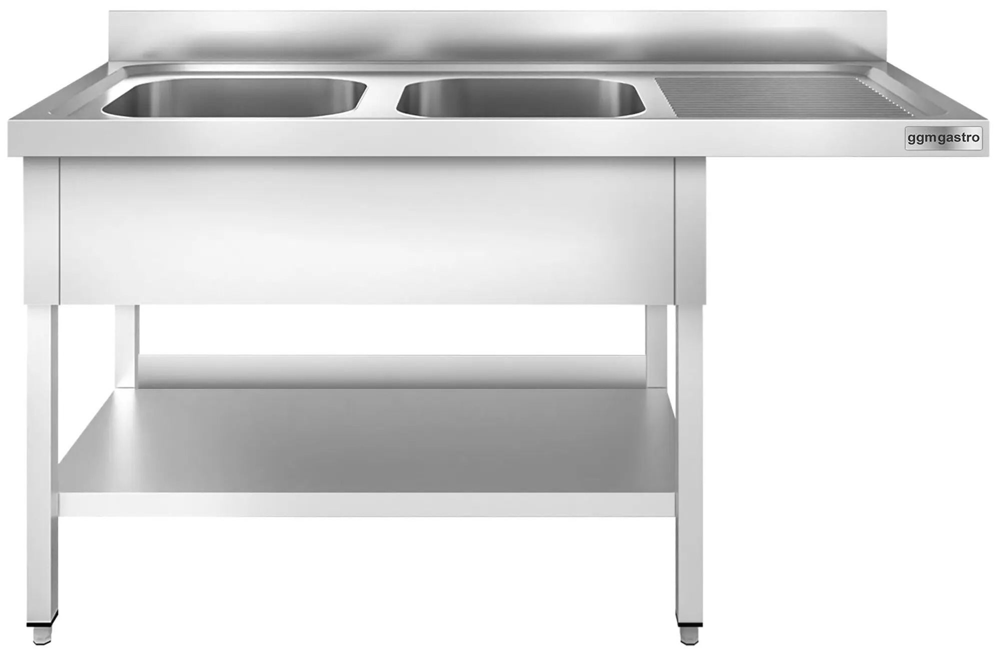 Masa cu chiuveta pentru masina de spalat vase GGM Gastro STK167SBL2 (Inox) - 2