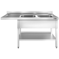 Masa cu chiuveta pentru masina de spalat vase GGM Gastro STK167SBR2 (Inox) Thumb