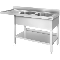 Masa cu chiuveta pentru masina de spalat vase GGM Gastro STK167SBR2 (Inox) Thumb