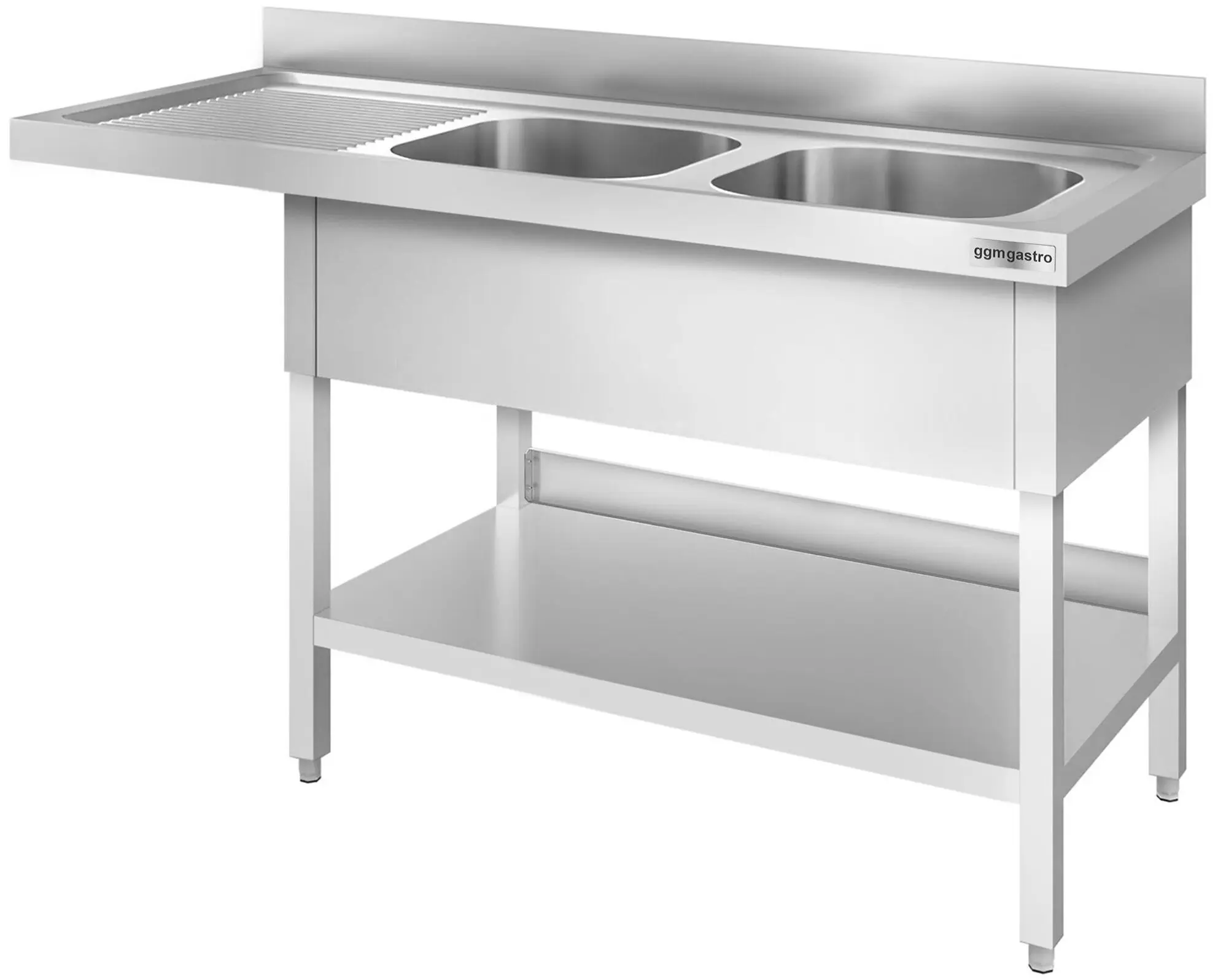 Masa cu chiuveta pentru masina de spalat vase GGM Gastro STK167SBR2 (Inox) - 3