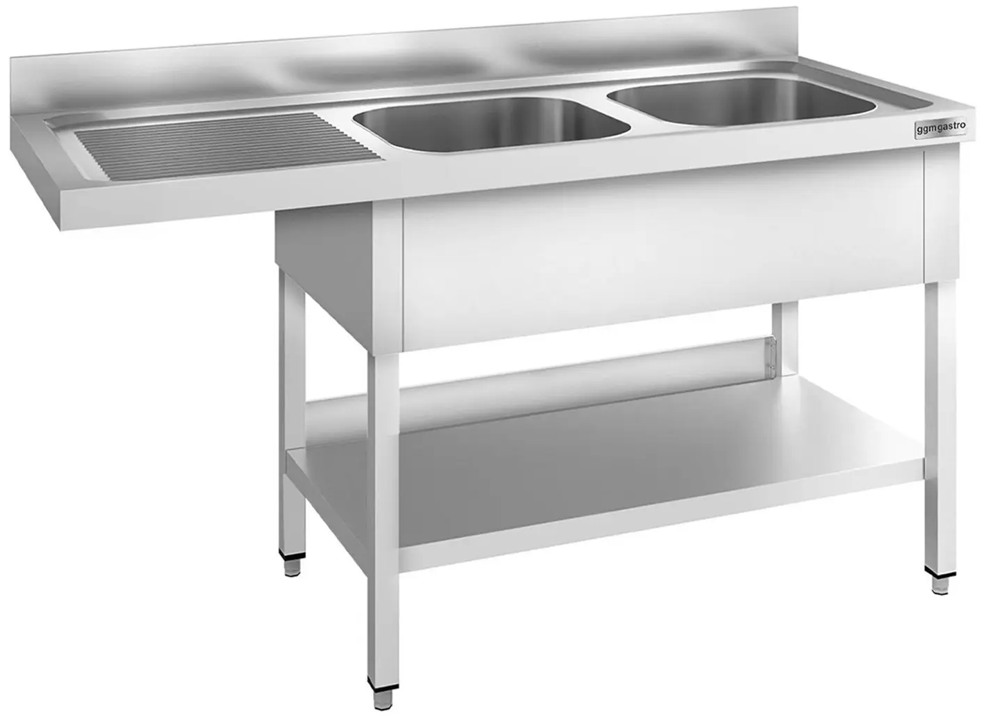 Masa cu chiuveta pentru masina de spalat vase GGM Gastro STK167SBR2 (Inox)
