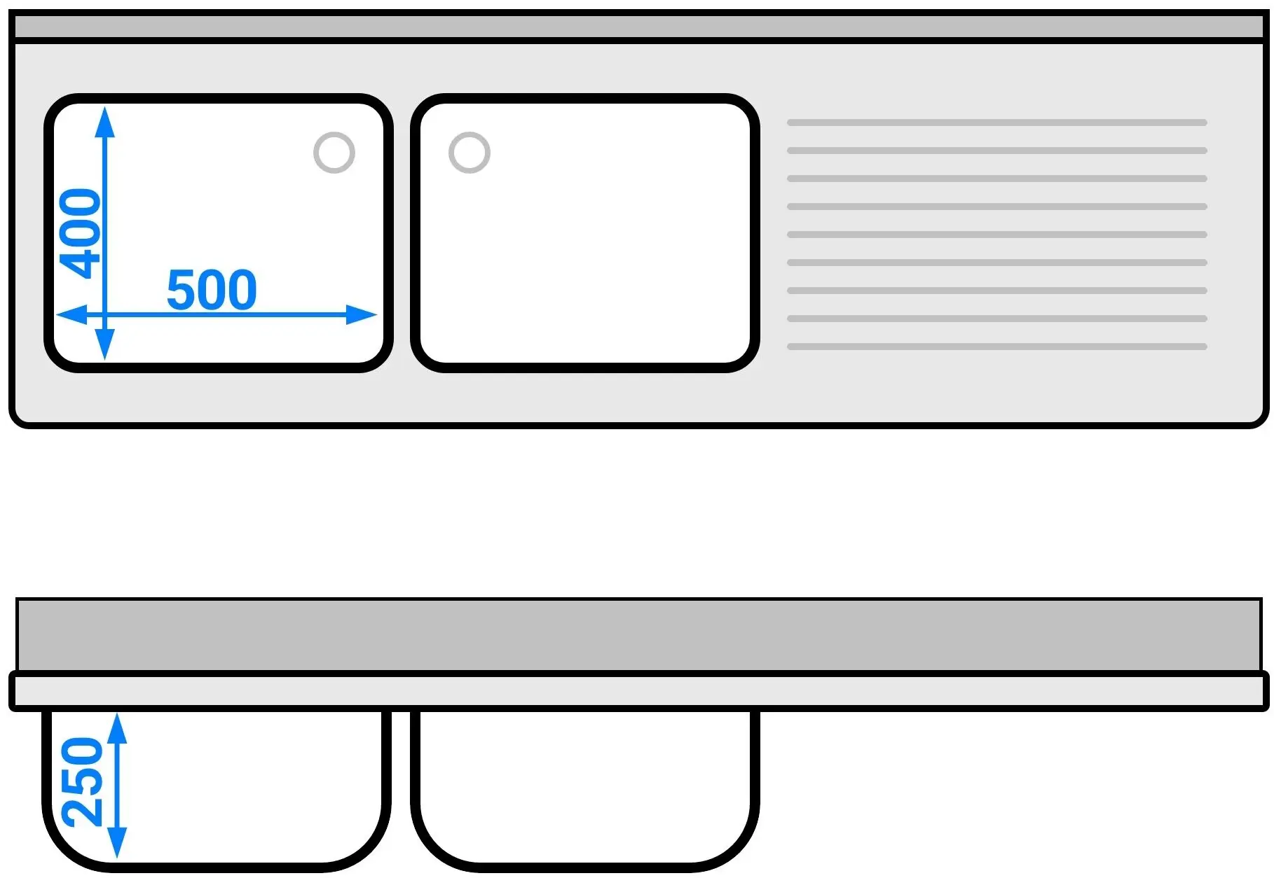 Стол-мойка для посудомоечной машины GGM Gastro STK186SBL2 (Inox) - 9