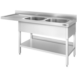 Стол-мойка для посудомоечной машины GGM Gastro STK186SBR2 (Inox) Thumb