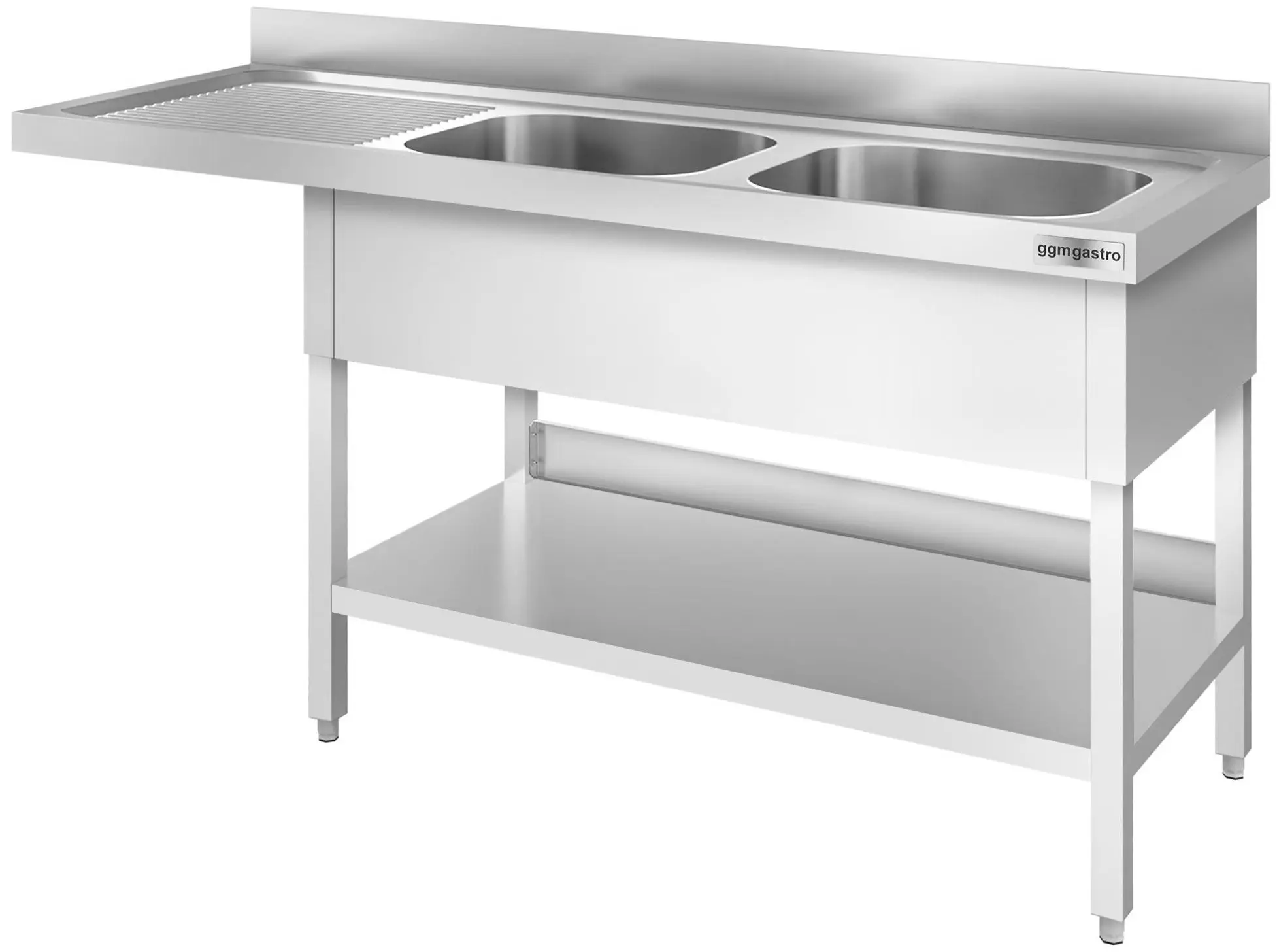 Стол-мойка для посудомоечной машины GGM Gastro STK186SBR2 (Inox) - 3