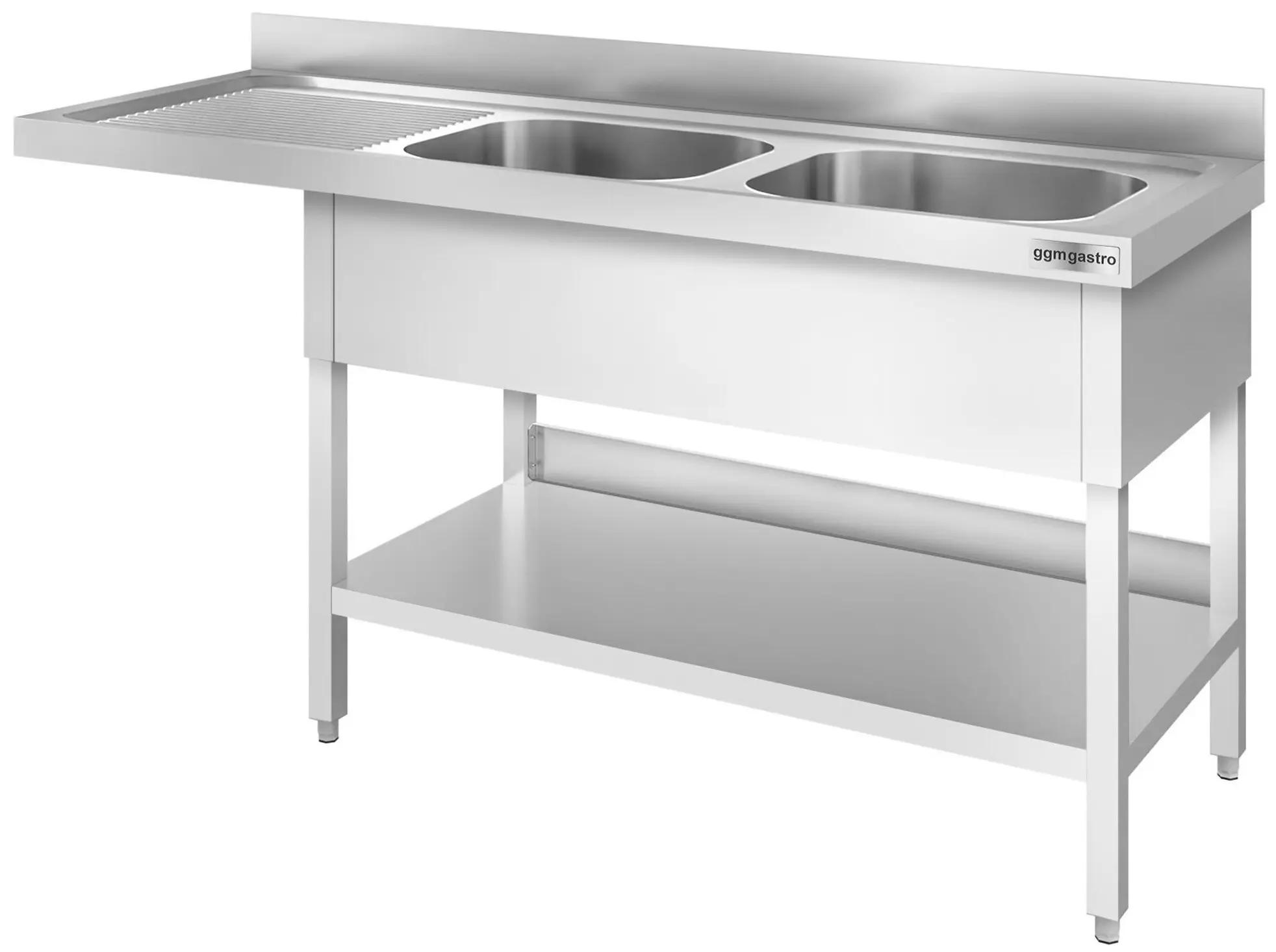 Стол-мойка для посудомоечной машины GGM Gastro STK187SBR2 (Inox) - 3