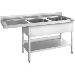 Стол-мойка для посудомоечной машины GGM Gastro STK187SBR2 (Inox)