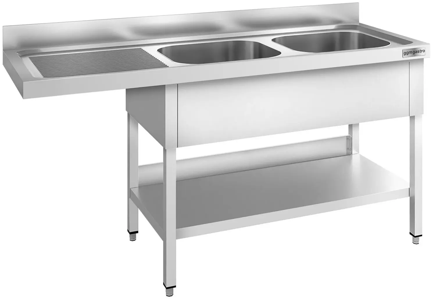 Стол-мойка для посудомоечной машины GGM Gastro STK187SBR2 (Inox)