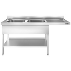 Стол-мойка для посудомоечной машины GGM Gastro STK206SBL2 (Inox) Thumb