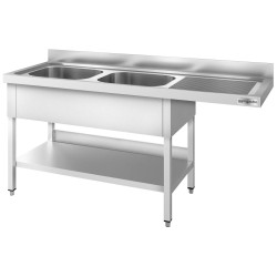 Стол-мойка для посудомоечной машины GGM Gastro STK206SBL2 (Inox) Thumb