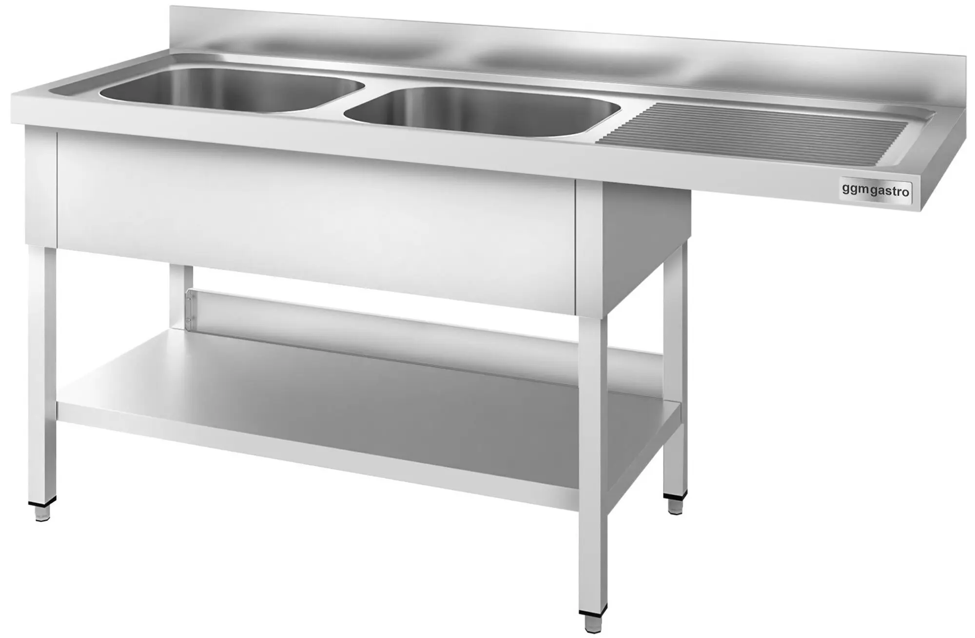 Стол-мойка для посудомоечной машины GGM Gastro STK206SBL2 (Inox) - 3