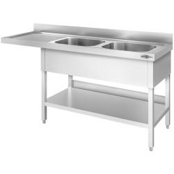 Стол-мойка для посудомоечной машины GGM Gastro STK206SBR2 (Inox) Thumb