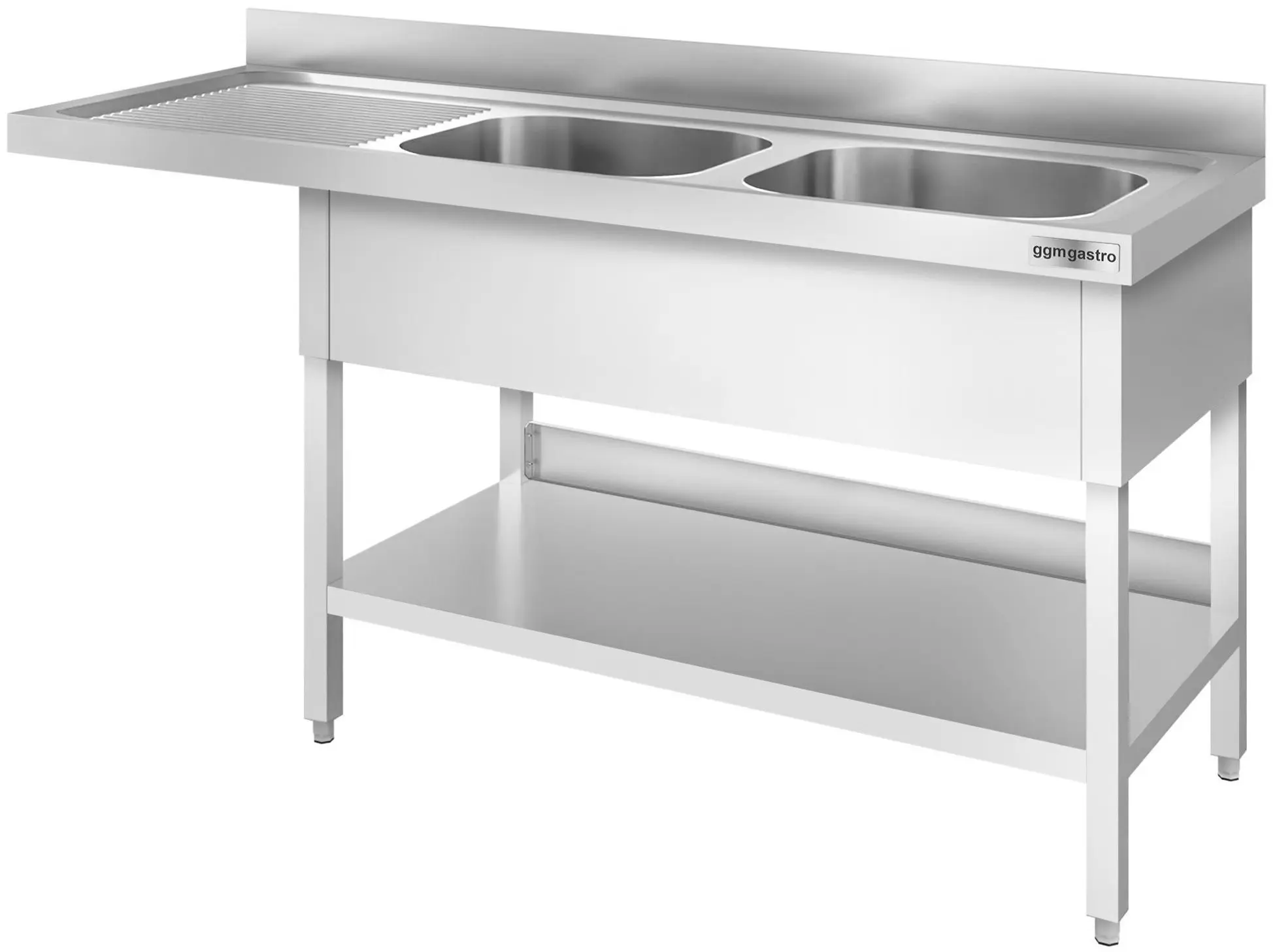 Стол-мойка для посудомоечной машины GGM Gastro STK206SBR2 (Inox) - 3