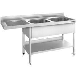Стол-мойка для посудомоечной машины GGM Gastro STK206SBR2 (Inox)