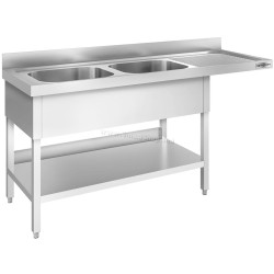 Стол-мойка для посудомоечной машины GGM Gastro STK207SBL2 (Inox)